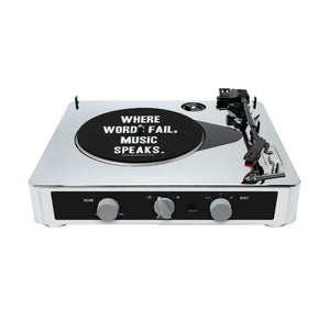 GADHOUSE Brad Retro Record Player Limited Edition Turntable เครื่องเล่นแผ่นเสียง Chrome Metallic