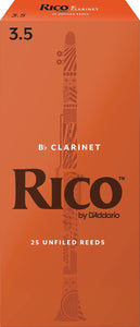 RICO Bb Clarinet Reeds Box of 25 Reeds ลิ้นบีแฟลตคลาริเน็ต