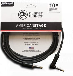 Planet Waves American Stage Instrument Cable/Right Angle/10feet